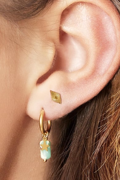 Earrings Small Copper Gold Color Stainless Steel h5 Picture2